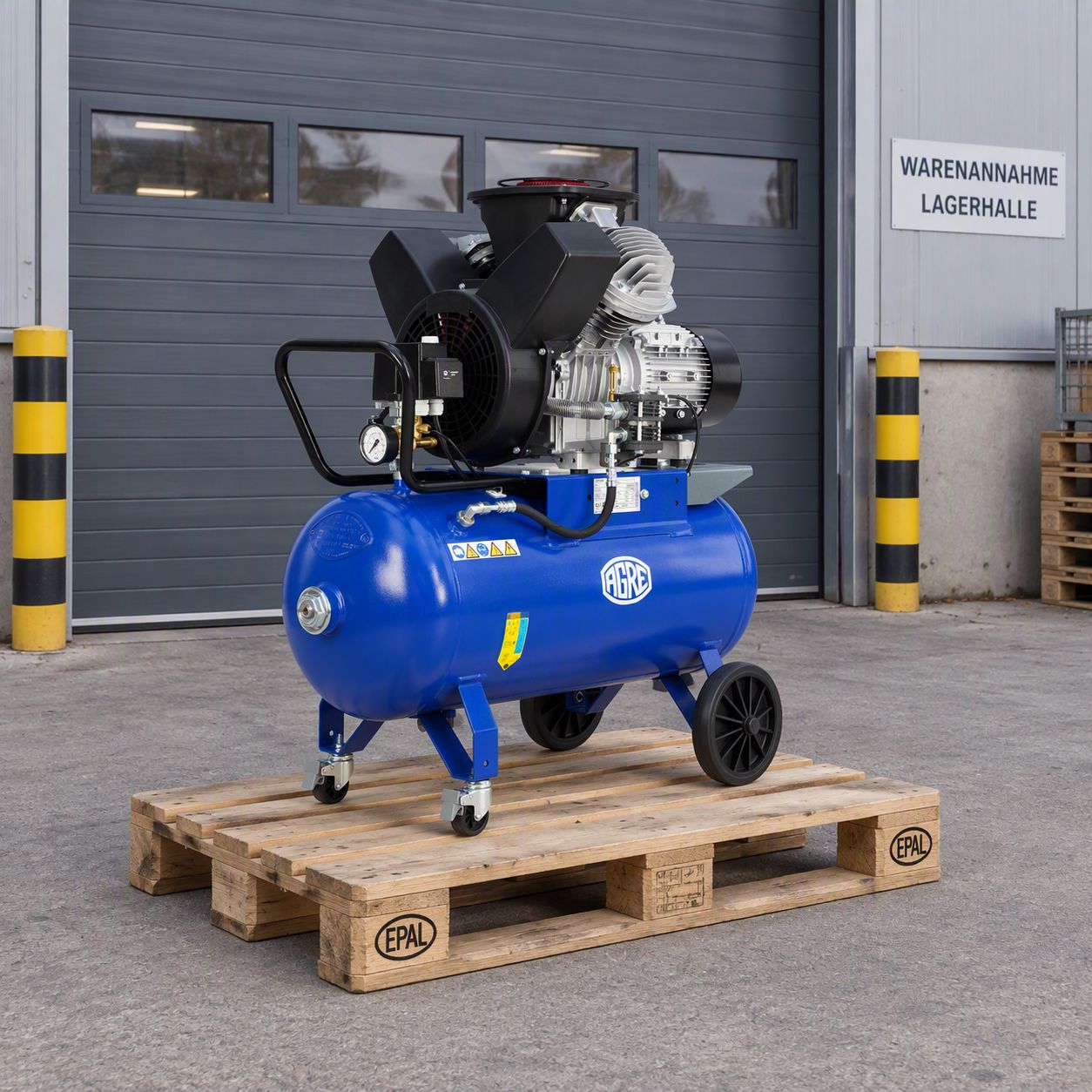 AUSSTELLER I AGRE Industrie-Kolbenkompressor Typ BOSS 7002 D 2.0 fahrbar, 4116002223