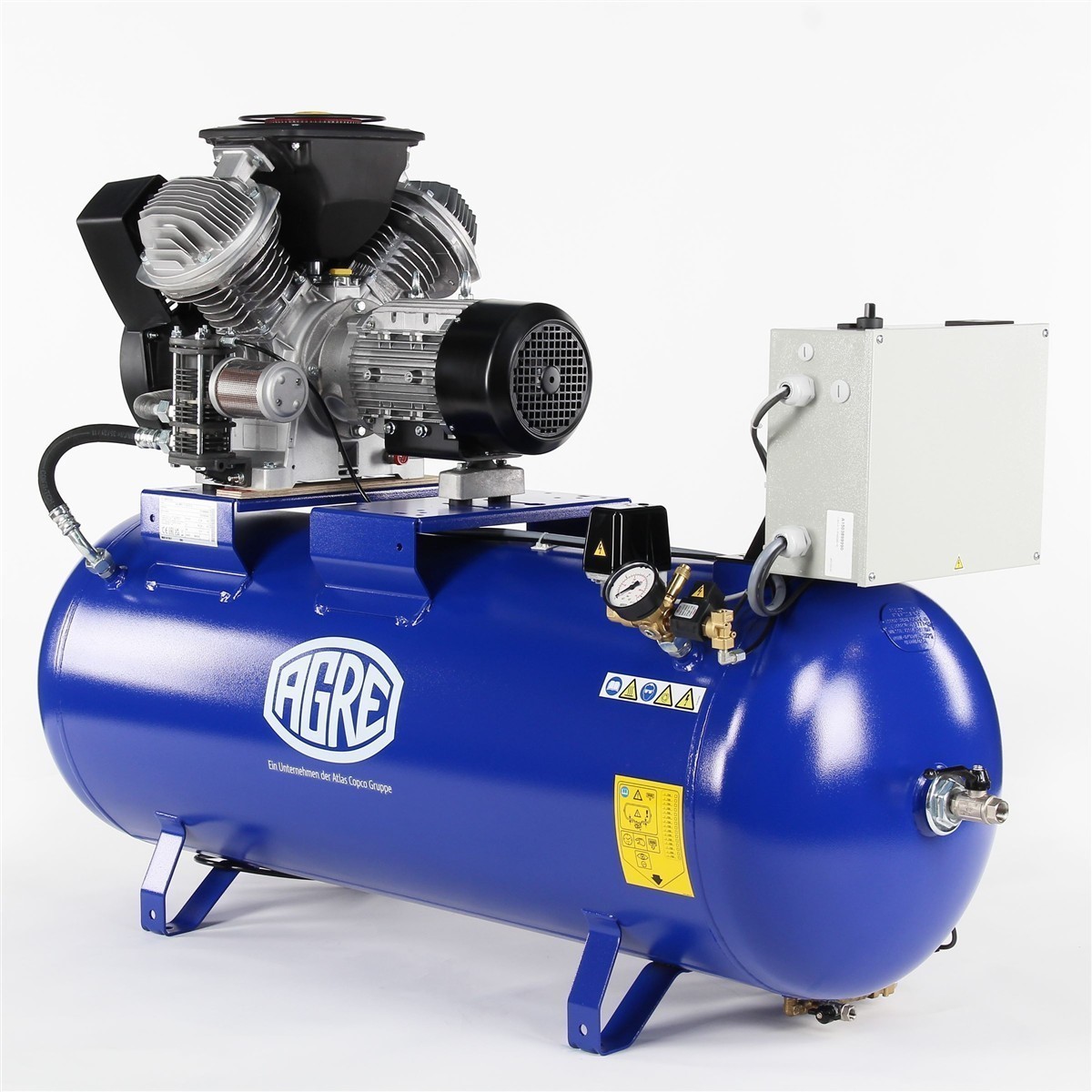 AGRE Industrie-Kolbenkompressor Typ ALG MEK-O-7.5 10 270 YD D auf Behälter, 4116002291