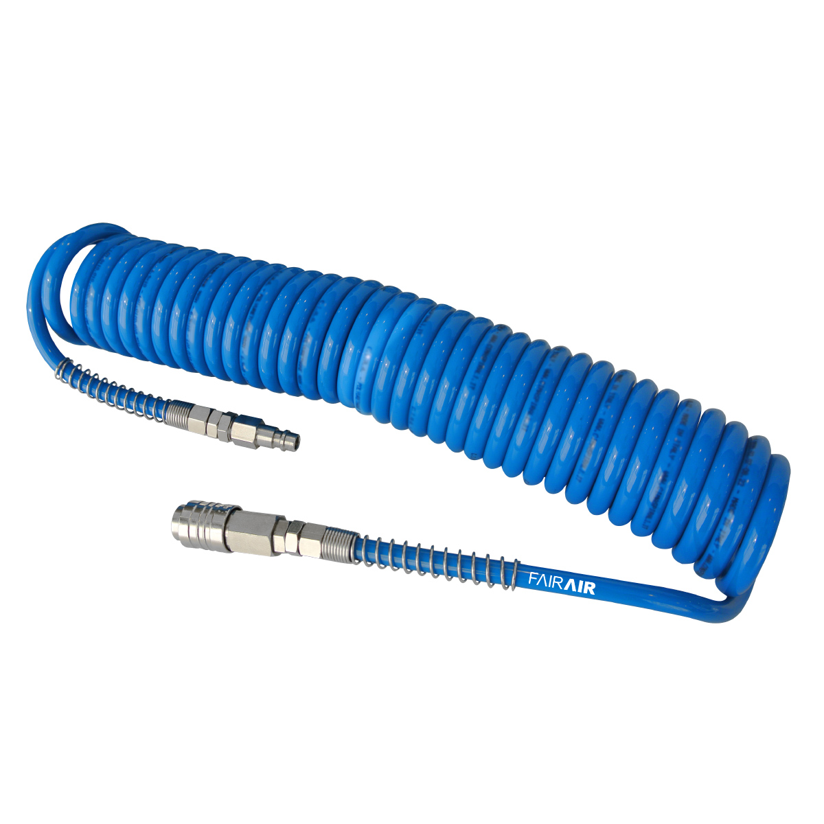 FAIRAIR Spiralschlauch PUR, SP-PU-66, 6,5 x 10 mm, 6 m mit Universalkupplung und Nippel, FA40001