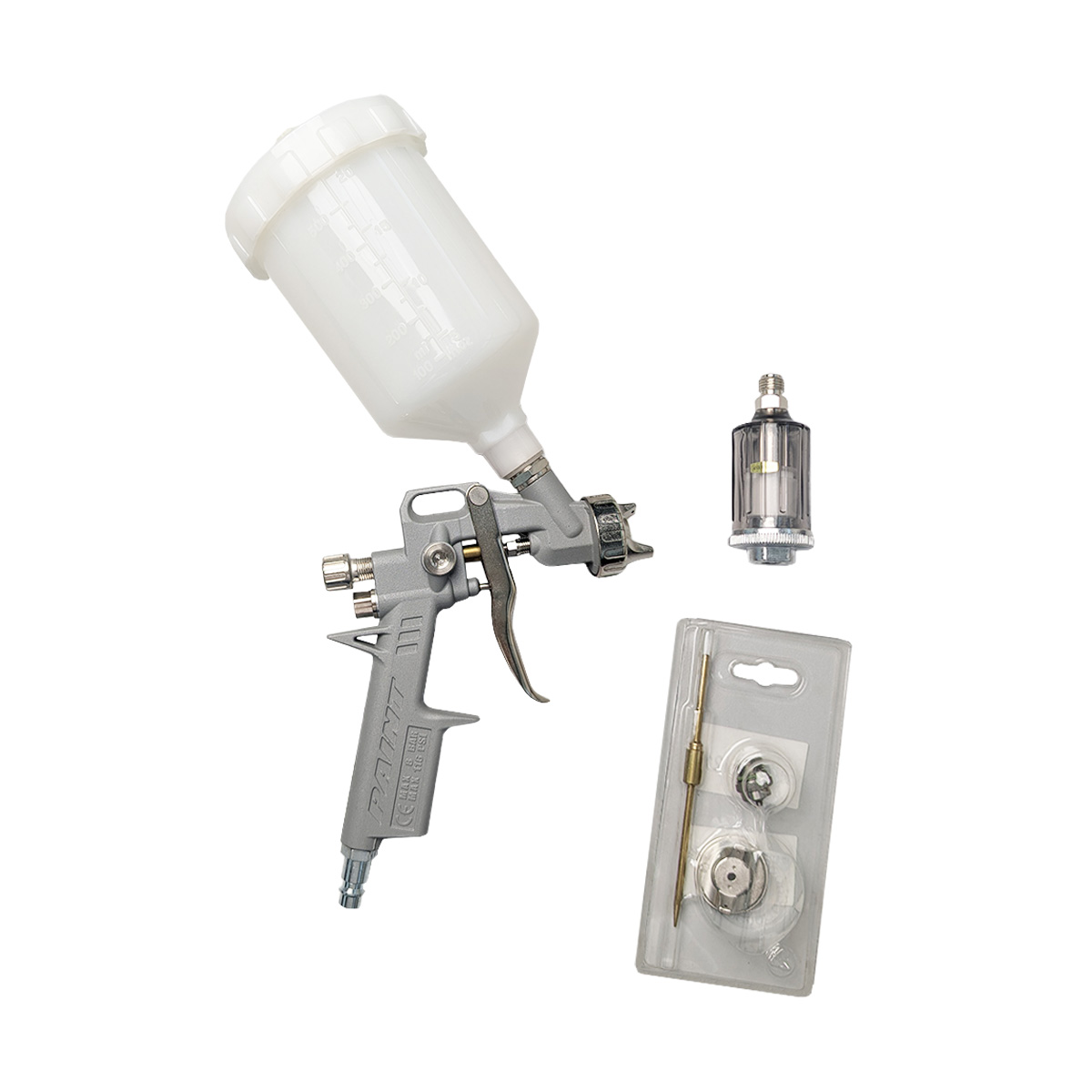 AKTION AGRE Farbspritzpistole OPTIMA 4001 mit Düsensatz 2,0 und 2,2mm und Schlauchfilter