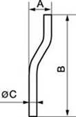 PREVOST-WANDFÜHRUNG GEBOGEN Rohraußen-Ø = 25 Länge = 1 Meter