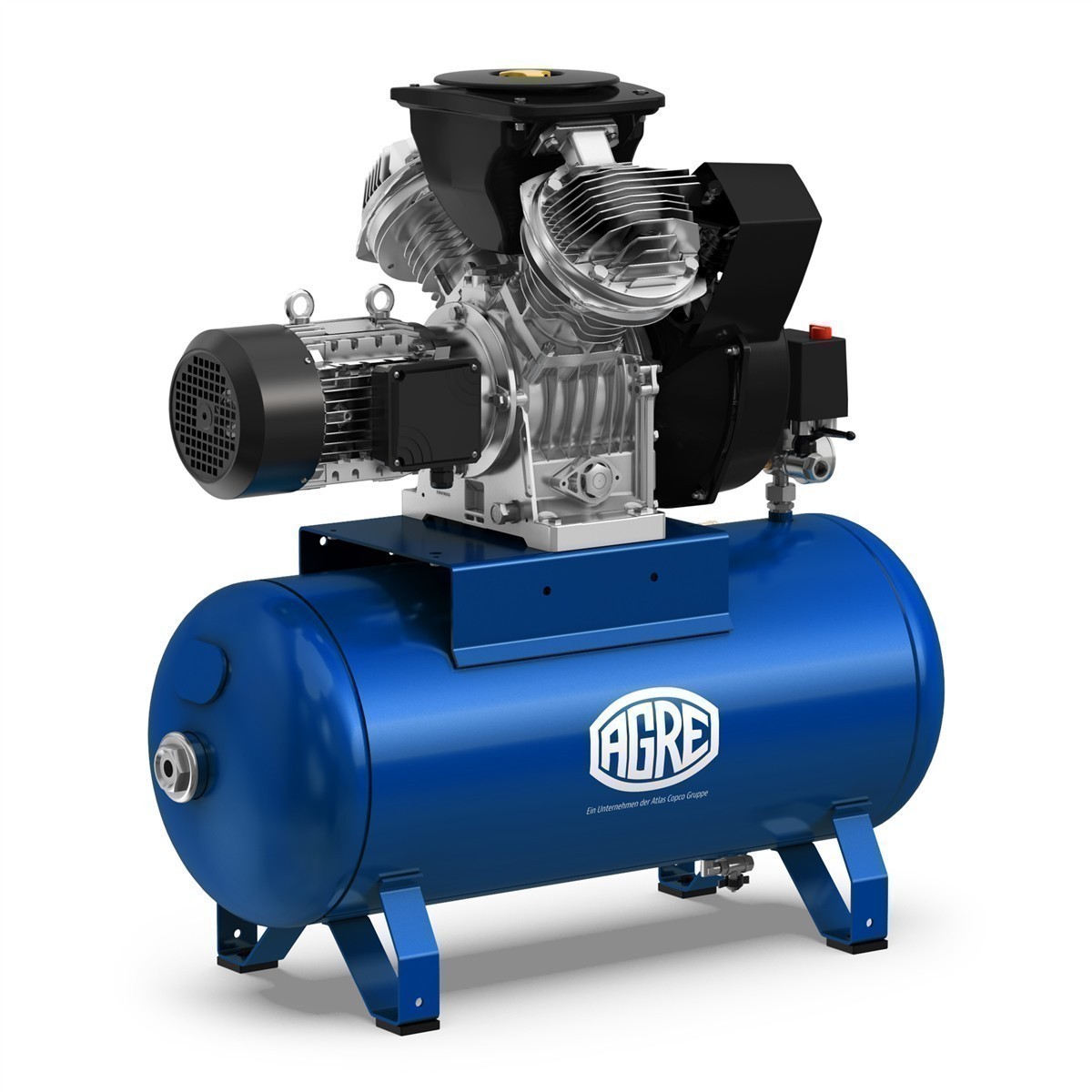 AUSSTELLER I AGRE Industrie-Kolbenkompressor Typ ALG MEK-4 10 90 D auf Behälter, 4116002264