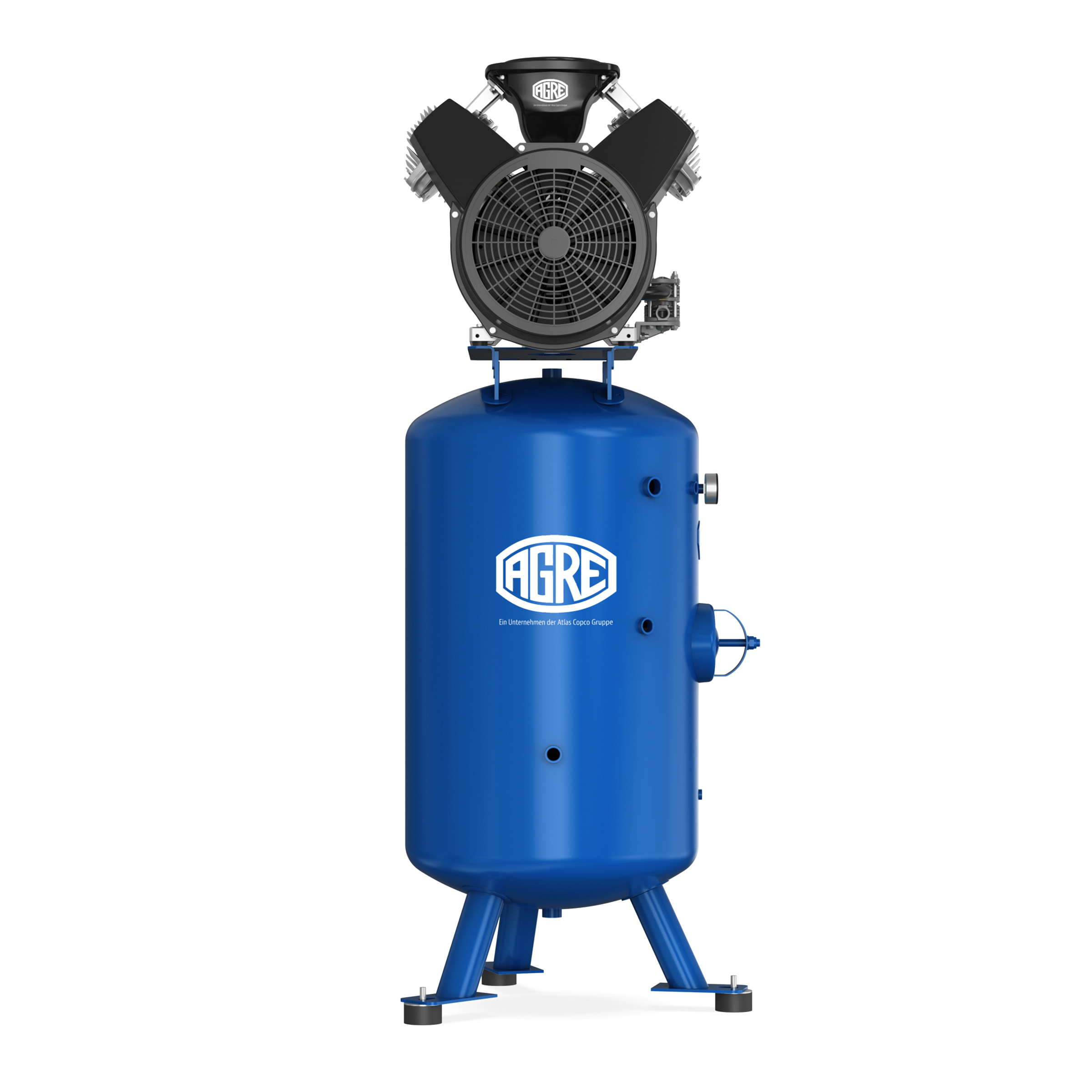 AGRE Industrie-Kolbenkompressor Typ ALG MEK-7.5 10 270V D auf Behälter, 4116002284