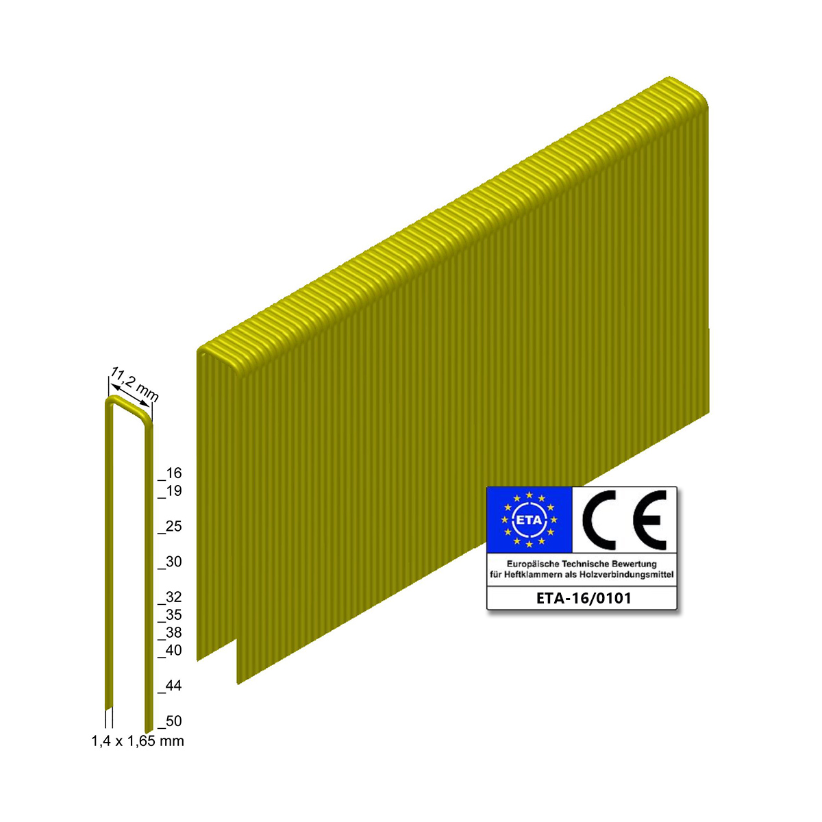 Graffette Prebena Z50CSVHA-ETA - fortemente zincate e resinate - ETA