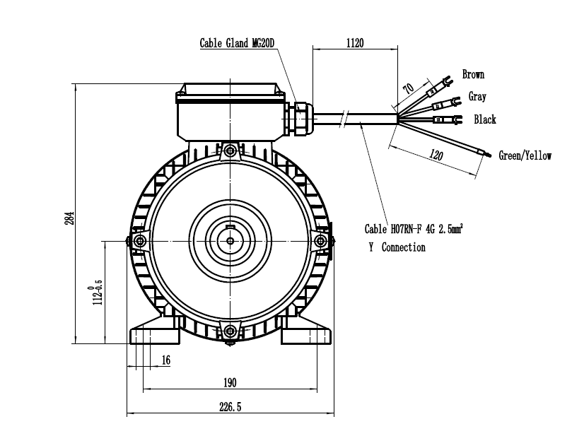 Motor MEC 112 5,5 PS 230/400 V