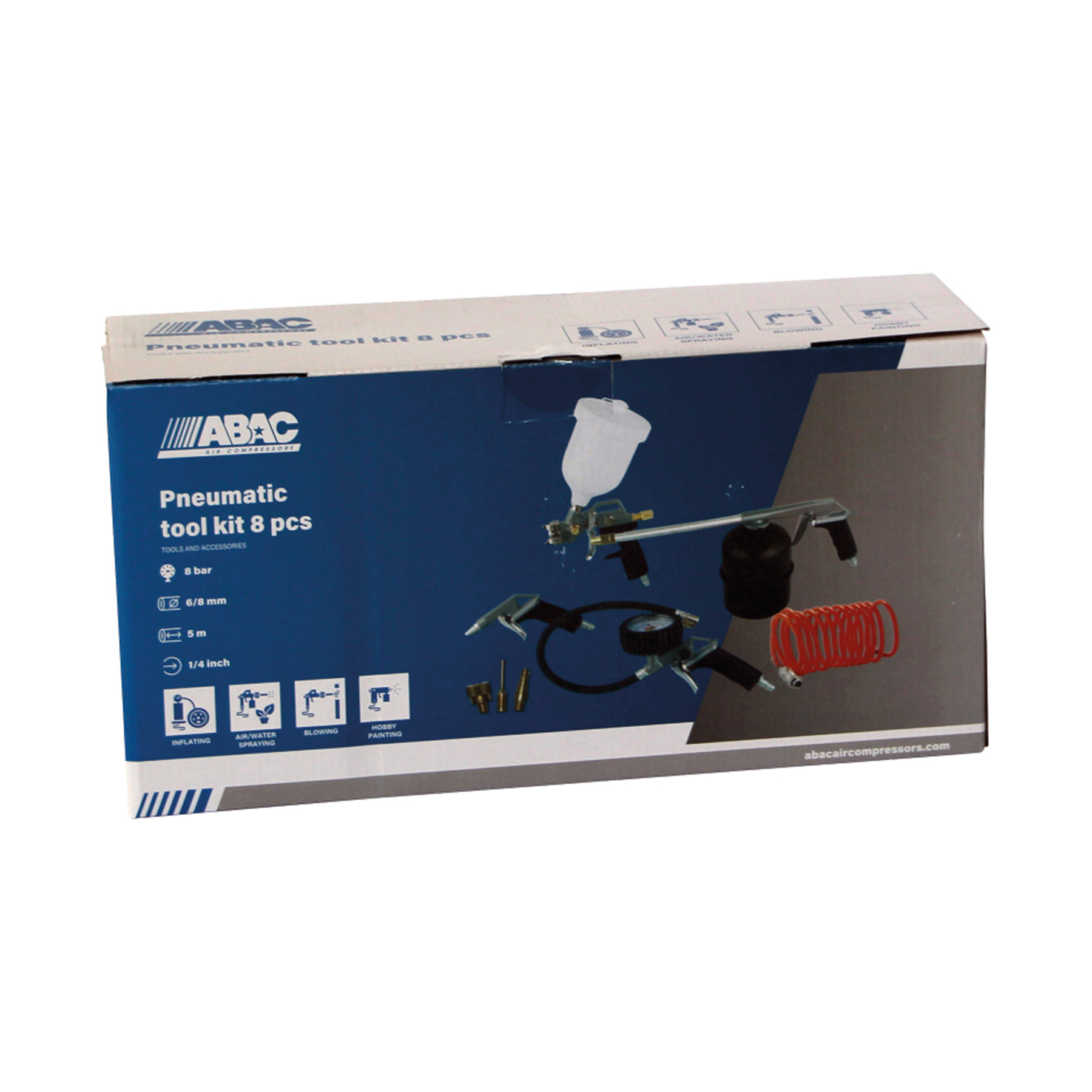 ABAC Werkzeugset 8-teilig G-810AL-BL